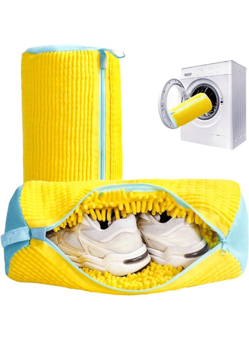 Shoe Washing Machine Bag,Shoe Laundry Bag-Reusable,Hangable,Shoe Bag For Washer And Dryer,Shoe Bag For Washing Machine For All Shoe Types And Sizes.(Yellow 1pc) - Image 1
